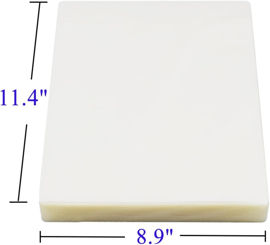 Immuson Thermal Laminating Pouches 8.9 x 11.4, 5 Mil Thickness, Crystal Clear Finish, 100 Pack