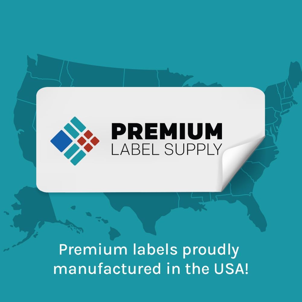 Premium Label Supply Waterproof White Address Sticker Labels – 4" x 2.5" – Laser Printers Only – (8 per Sheet), 500 Sheets - 4,000 Total Adhesive Labels