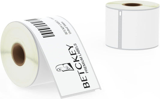 BETCKEY - Compatible DYMO 99019 (2-5/16" x 7-1/2") Large Lever Arch File Labels, Compatible with DYMO Labelwriter 450, 4XL, NOT Fit 550 & 5XL [2 Rolls/300 Labels]