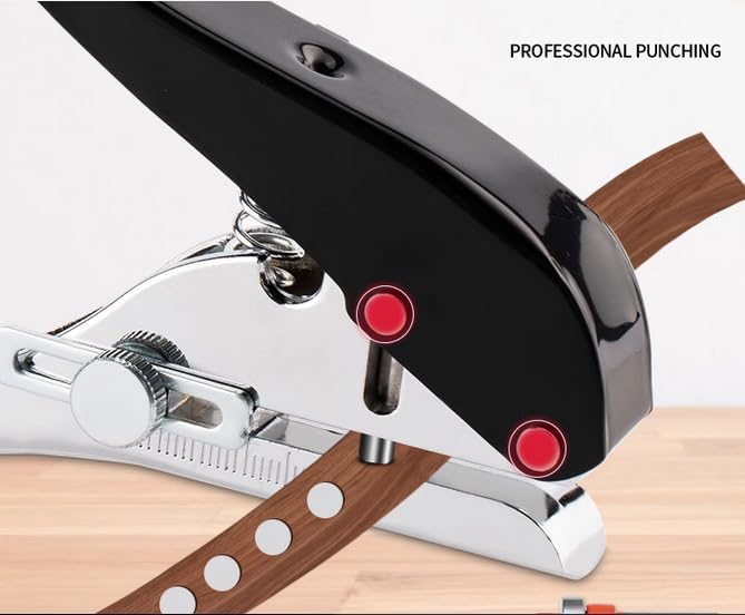 Single Hole Punch Heavy Duty Hole Puncher Single Handheld Paper Punch Small Hole Puncher One Hole Punch for Crafts Paper Cards Tags Scrapbook Plastic Cardboard-3/8 inch-10mm,Black