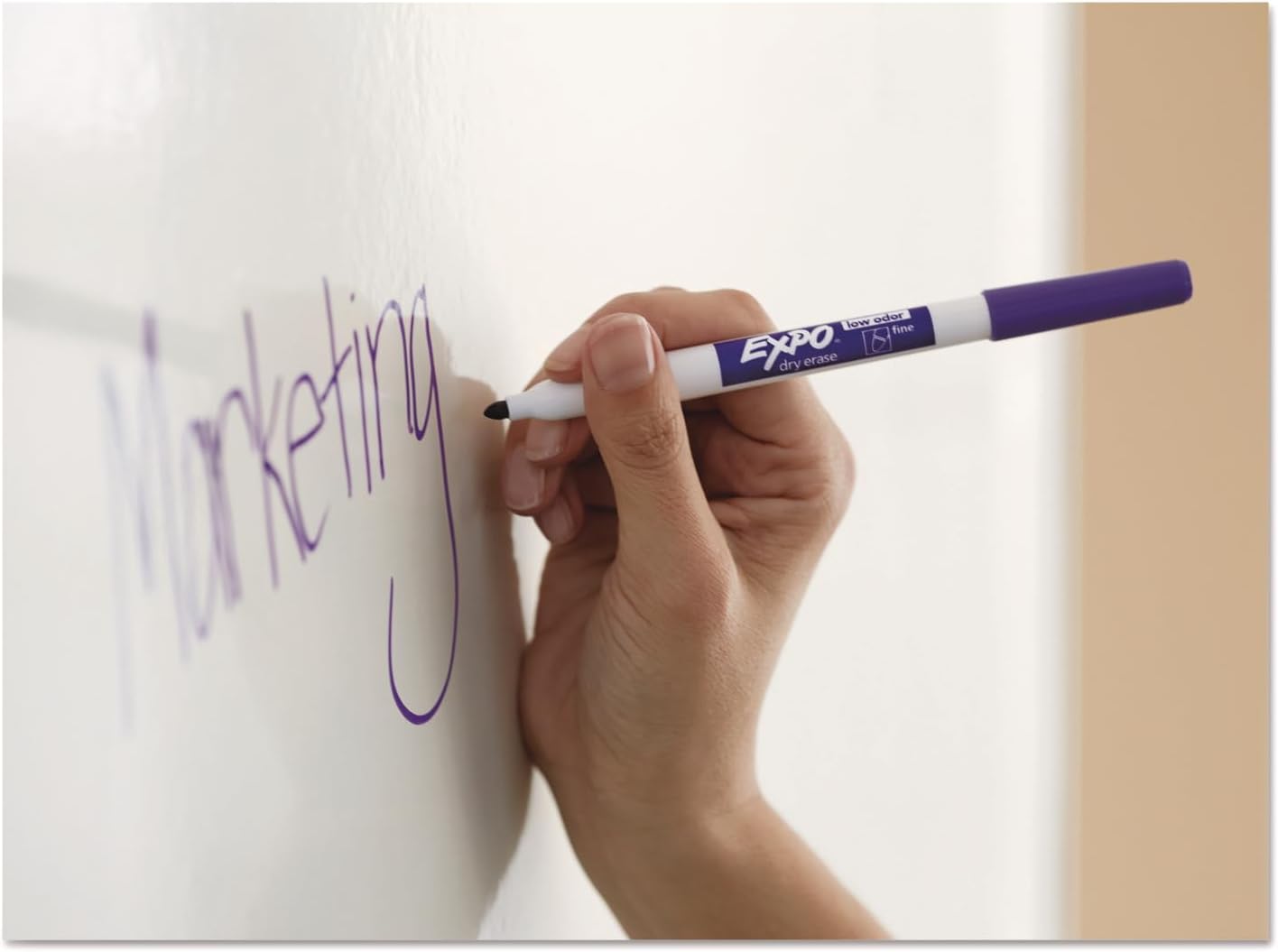 EXPO Low Odor Dry Erase Markers Fine Tip Black 12 Count