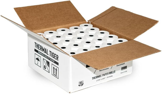 3 1/8 X 230 Thermal Paper Rolls (30 Rolls/Box) – BPA-Free Rolls for POS Systems, Cash Registers & Credit Card Machines