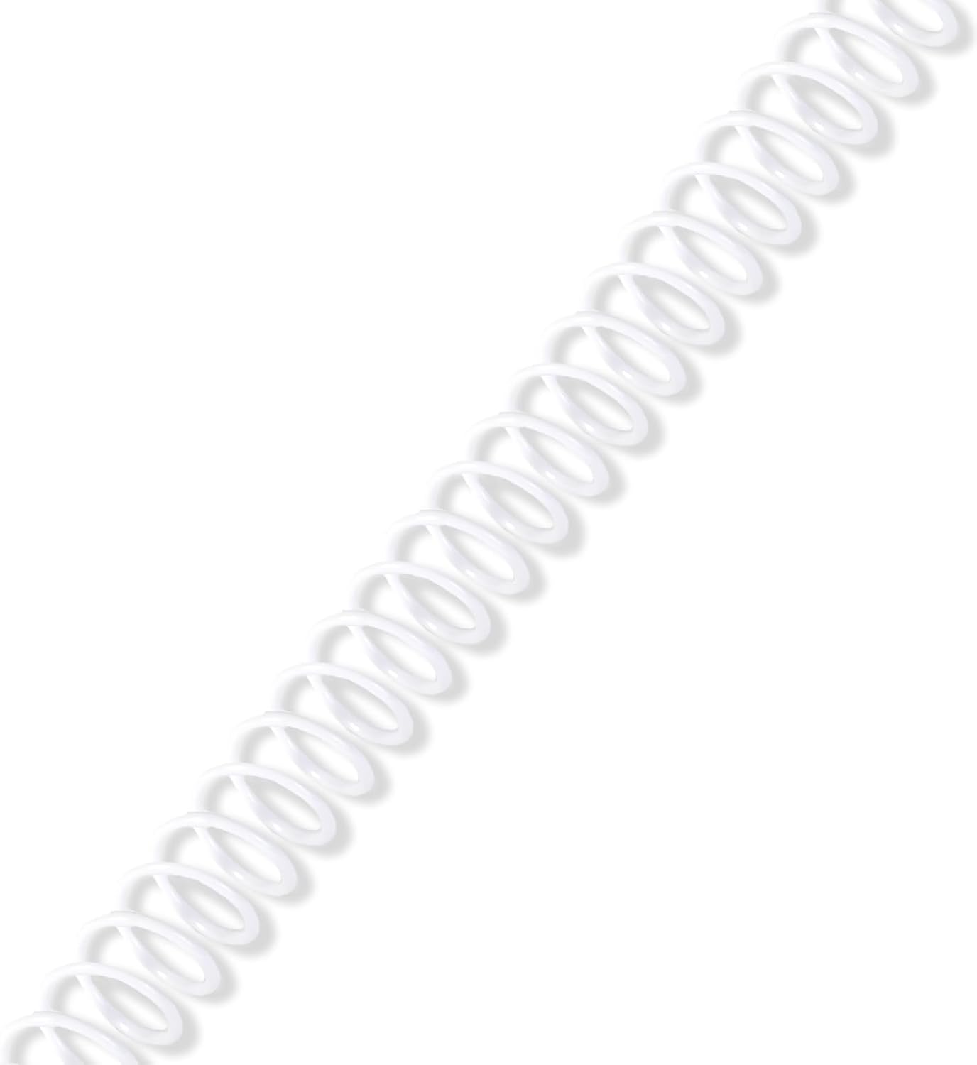 Rayson 1/2" Plastic Spiral Binding Coil, 95 Sheets Capacity, 4:1 Pitch 12.7mm White Coil Binding Spines for Business and Educational Purposes, Pack of 100