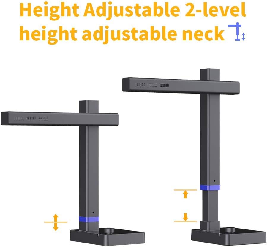 CZUR Shine800-A3-Pro Professional Height Adjustable USB Document Camera, A3&A4 Document Scanner with OCR Function for MacOS and Windows