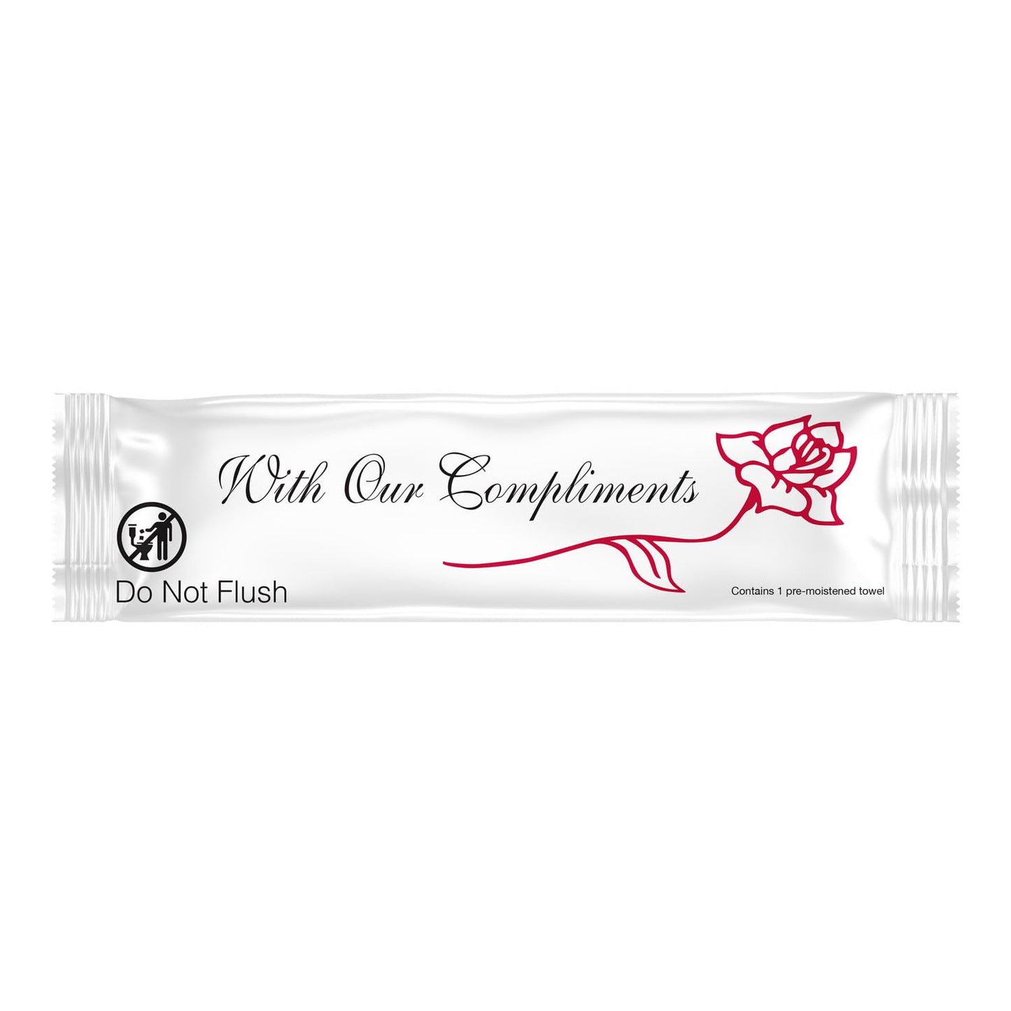 Diamond Wipes Pre-moistened Hand Wipes - “With Our Compliments” Logo 10x8” Extra Thick Lemon-Scented Pack of 1000 Individually Wrapped Wet Wipes