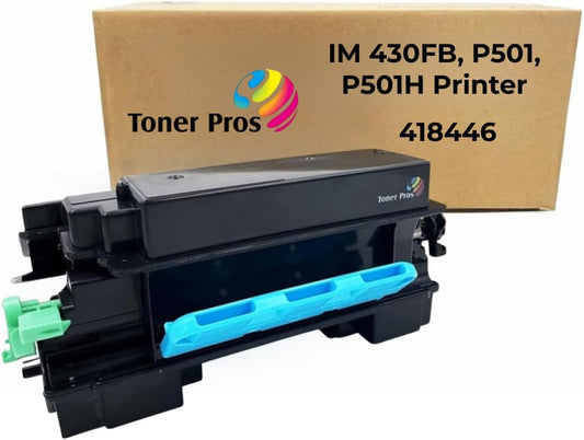 Toner Pros TM Compatible Ricoh 418446 High-Yield Black Toner Cartridge – Replacement for Ricoh P501, P 501H & IM 430FB Printers - 14,000 Pages, 1 Pack