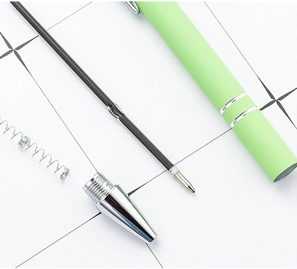 Ballpoint Pen with Stylus Tip Black Ink 1.0 mm Medium Point Soft Touch Metal Matt Assorted Color Barrel 10 Count