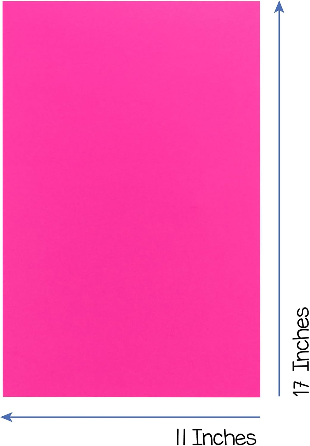 Hygloss Fuchsia Bright Colored Cardstock - 11x17-Inch, 50 Sheets, 65 lb/ 176 gsm, Fade-Resistant, Acid-Free Color Card Stock Paper
