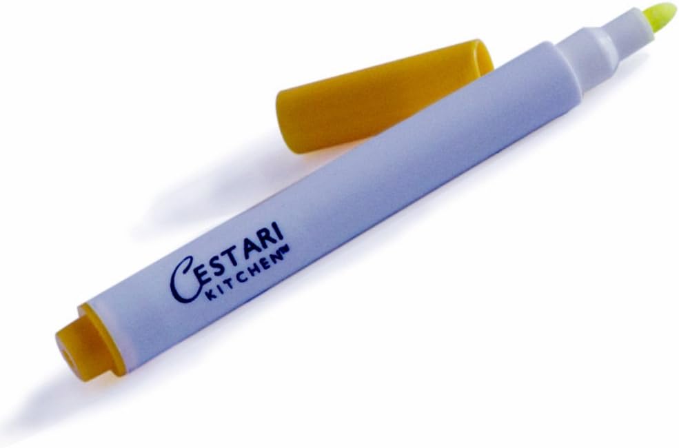 Yellow Wine Glass Marker, Chalk Ink Pen for Vinyl Stickers, Mirrors, Glass, Stainless Steel, Ceramic