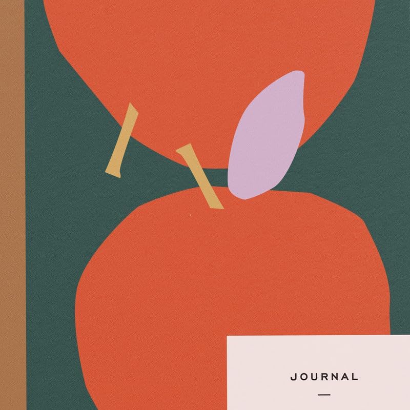 Minted Pomme Notebook, Writing Journal for Notes & Journaling, Durable Acrylic Free Cover, Apple Illustration Simple Modern Art Design, Spiral Bound Journal Notebook with 80 Lined Pages, 5.5" x 8.5"