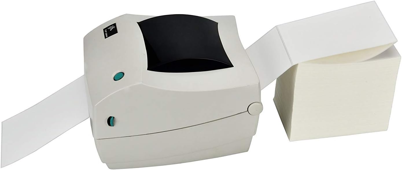 MFLABEL Fanfold 4" x 6" Direct Thermal Labels White Perforated Shipping Labels (15 Stacks)