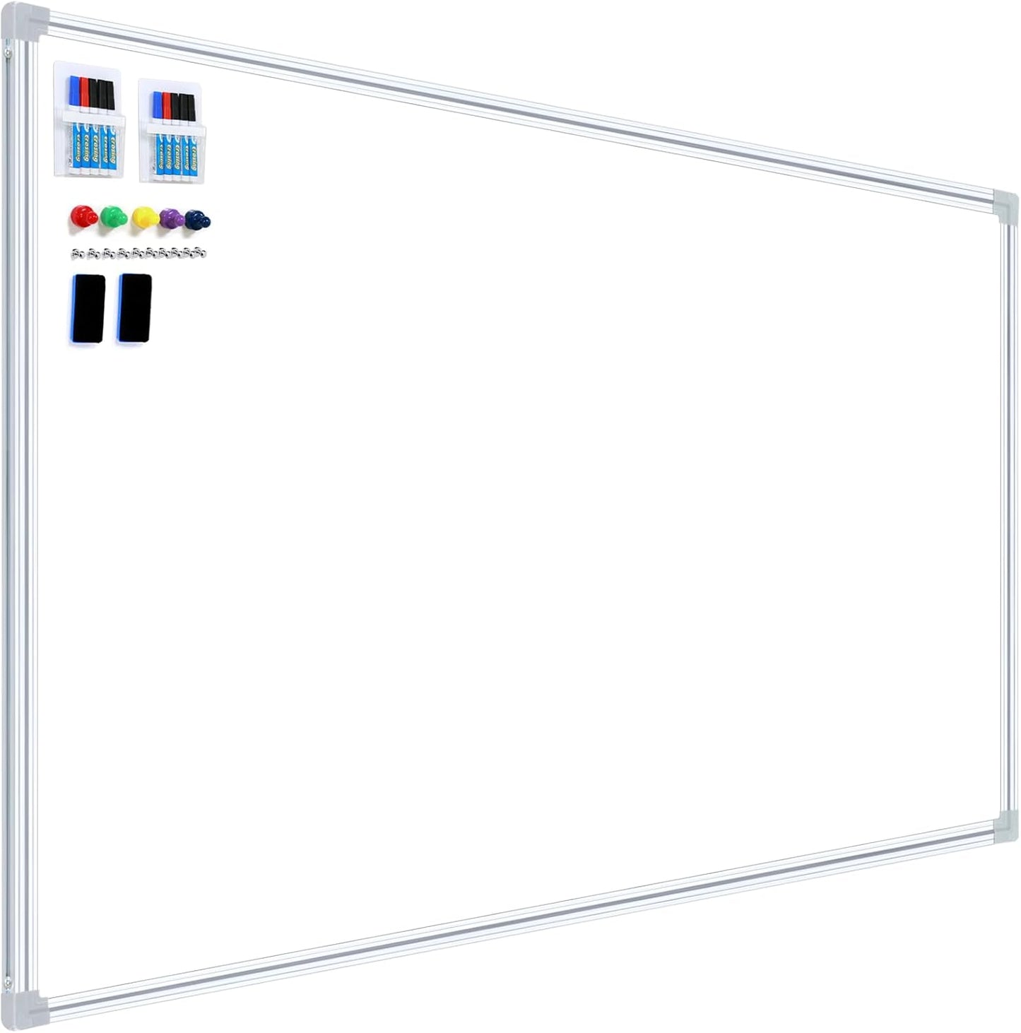 4'x8' WhiteBoard Magnetic Dry Erase White Board for Wall - Belgian Enamel Large WhiteBoard for Business, Education & Government - Durable Aluminum Frame Wall Mounted Whiteboards for Professionals