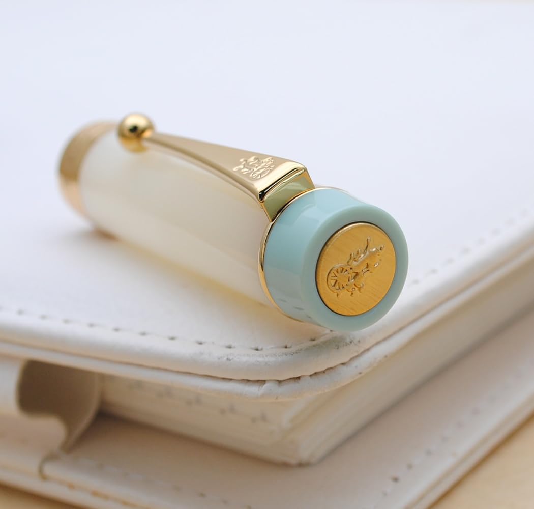 JINHAO 100 Fountain Pen with Ink Converter (Medium Nib 0.7mm, Light Green)