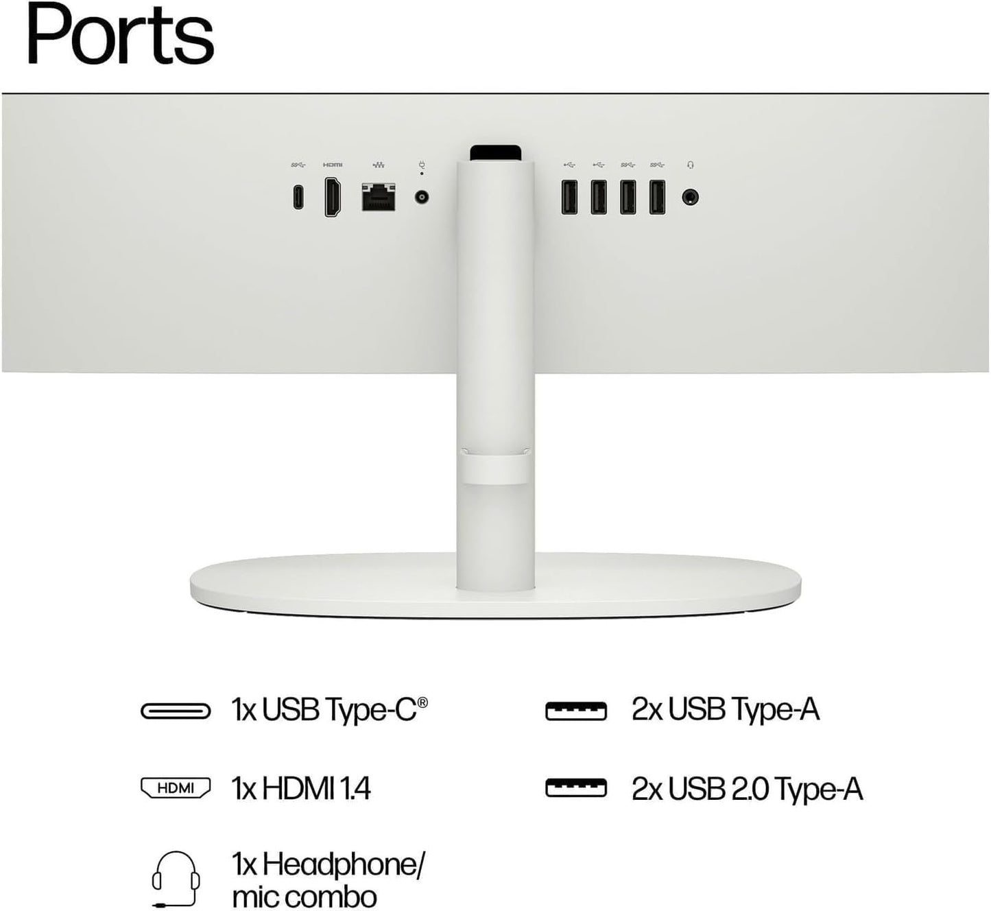 HP 2025 New 22 Inch All-in-One Desktop Computer • 32GB RAM • 1TB PCIe SSD • Intel CPU • Ultra-Quiet Design • Microsoft Office Trial • Wi-Fi 6 • White KB & Mouse • WOWPC Recovery USB • Windows 11