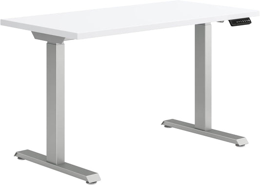 HON Coze Electric Standing Desk Adjustable Height, Coordinate Height Adjustable Desk, 48", White Top, Silver Base