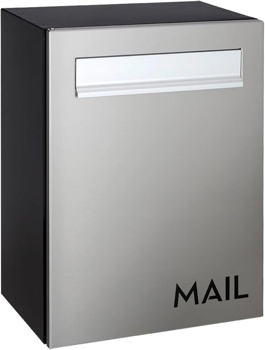 Wall-Mounted Modern Locking Mailbox from Bailey Boxes: Enhance Your Home with The Franklin - 15.75" H x 11.75" W x 7.5" D. Elevate Your Space with This Stylish and Secure Addition.