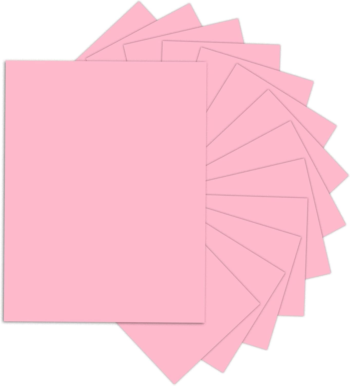 24 Sheets Pink Cardstock 8.5 x 11 Thick Paper, Goefun 80lb Card Stock Printer Paper for Arts & Crafts, Valentines Day, Stationary Printing