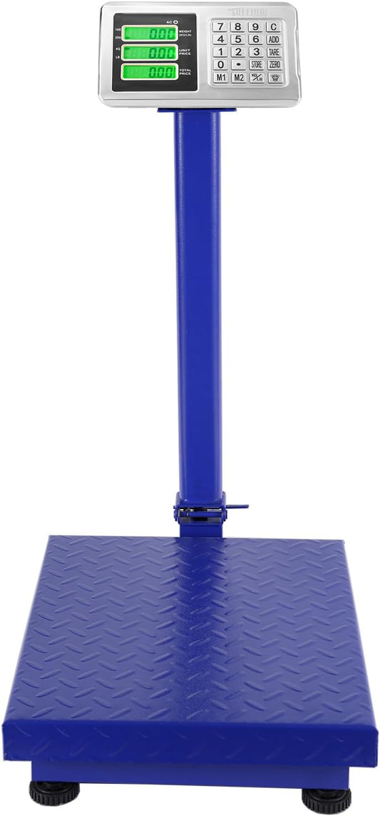 TUFFIOM 661lbs Weight Electronic Platform Scale,Digital Floor Heavy Duty Folding Scales,Stainless Steel High-Definition LCD Display,Perfect for Luggage Shipping Mailing Package Price