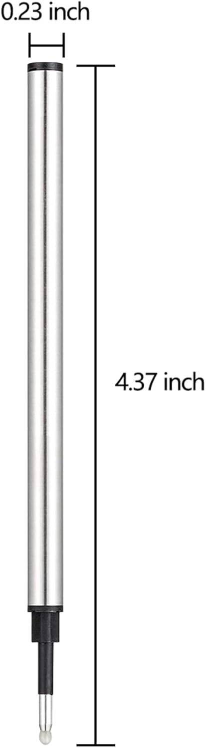 DunBong Rollerball Pen Refills, Roller Ball Fine Point 0.5mm, Red Ink Refill Pack of 5 - Replaceable Ballpoint Pen Refills Medium Point (Red)