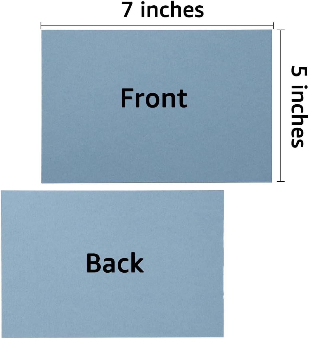 50 Sheets Blank Cardstock Paper 250 GSM Thick Heavy Cards Stock for DIY Art Projects, Card Making, Postcards, Greeting Cards, Birthday Party, Wedding Invitations (Dusty-Blue, 5x7 inches)