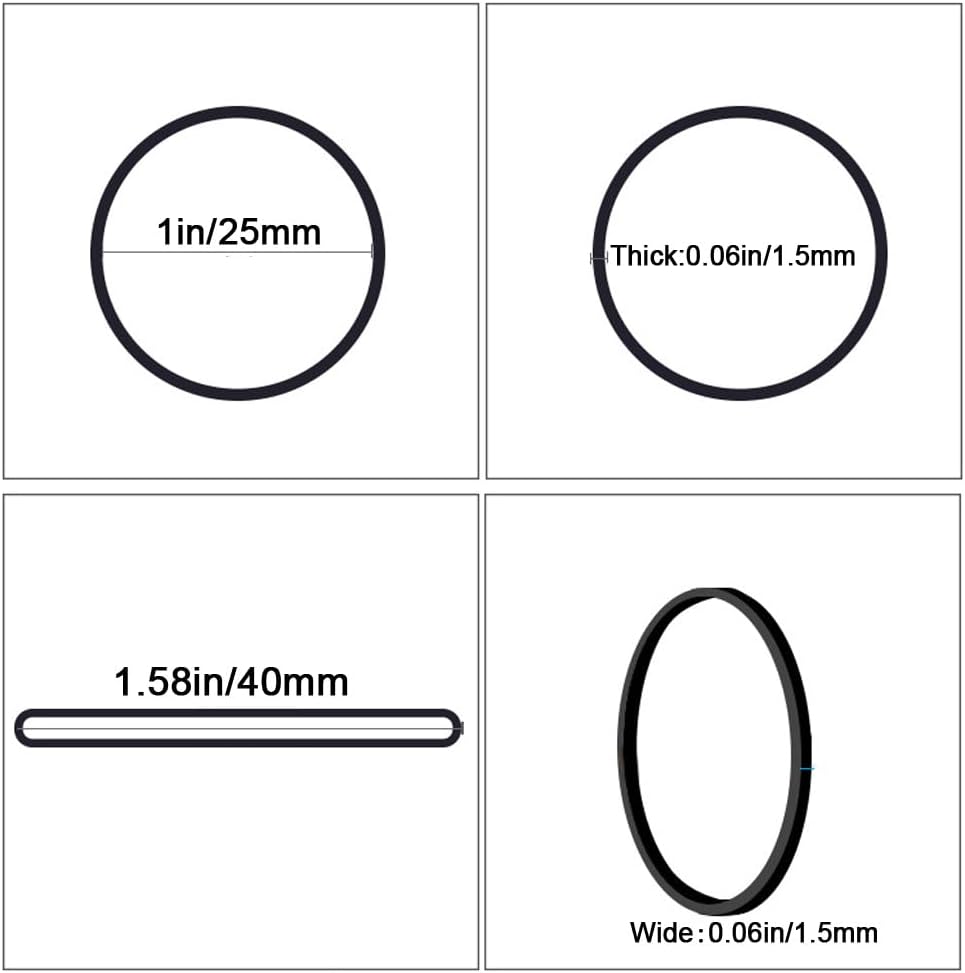 Rubber Bands Size #10 Black 760pcs Elastic Rubber Band size10 1inch Small Rubber Bands for Office Supplies Home