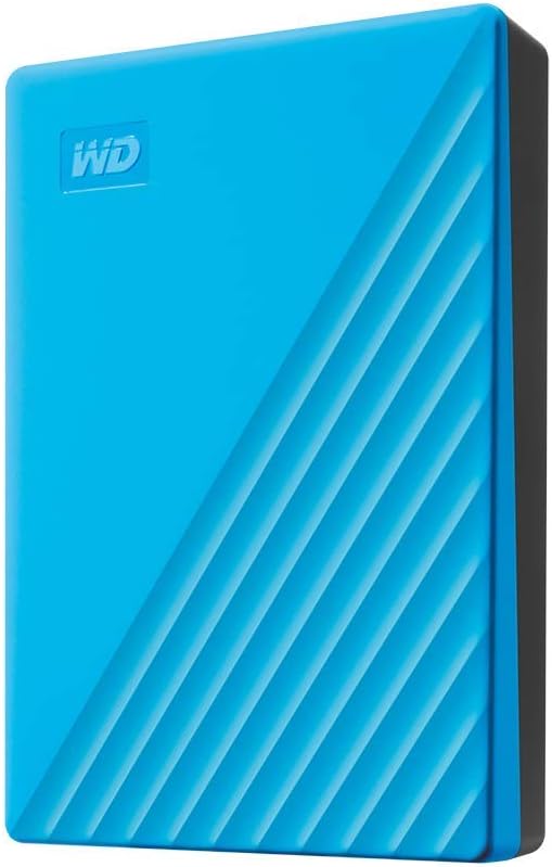 WD 5TB My Passport, Portable External Hard Drive, Blue, Backup Software with Defense Against ransomware, and Password Protection, USB 3.1/USB 3.0 Compatible - WDBPKJ0050BBL-WESN
