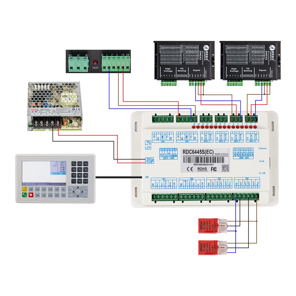 Cloudray Ruida RDC6445S Co2 Laser Controller for Laser Engraver and Cutter Machine RDC DSP 6445S 6445G