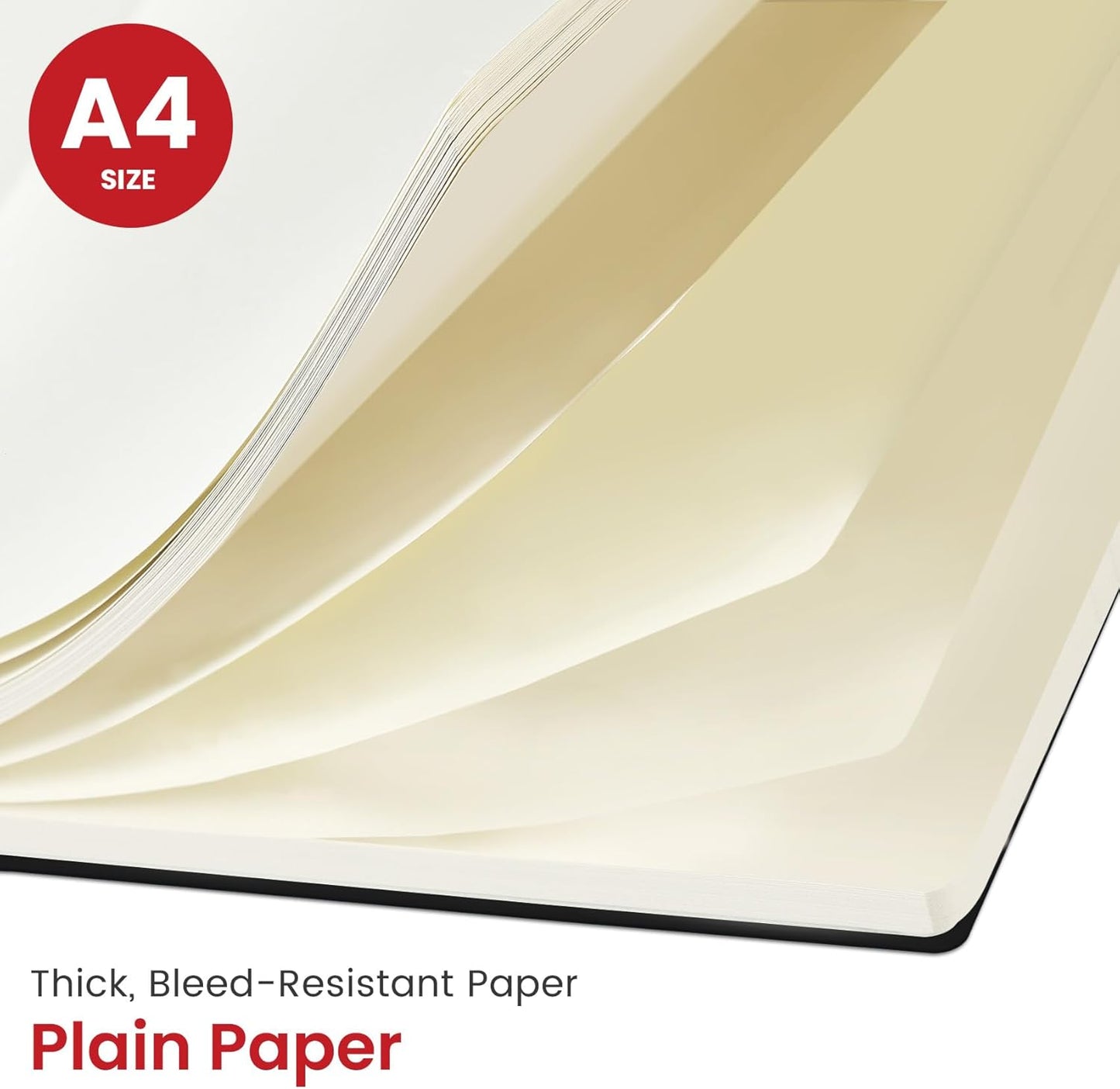 Taja Spiral Blank Notebook, 8.5"x11" Notebooks for Work, Large A4 Journal for Women & Men, Sketch Journal, Journaling Notebook for Writing, Plastic Cover Spiral Journal, Black