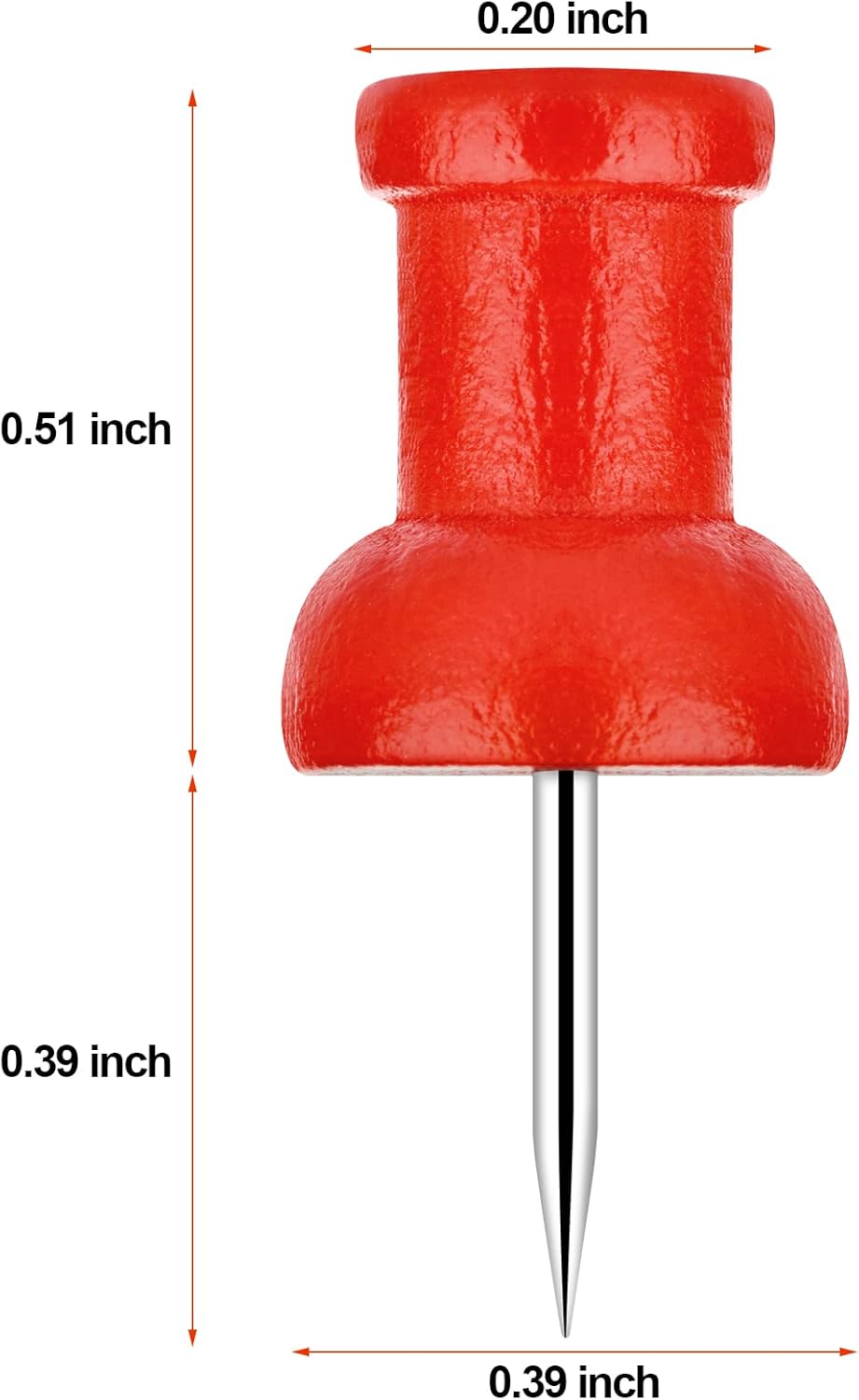 40Pcs Wood Push Pins, Decorative Thumb Tacks, Wooden Pins and Tacks, Cork Board Thumbtacks, Cute Thumbtack for Wall and Bulletin Board, Map Pins