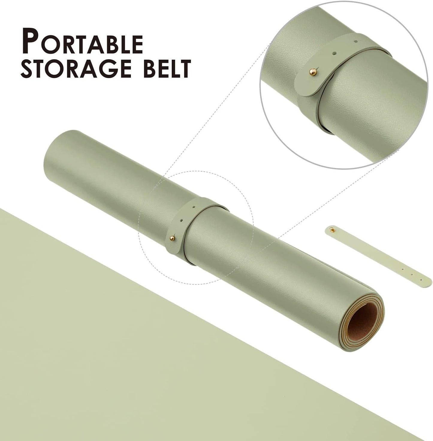 Cork Desk Mat - Small Dual-Sided Desk Pad for Office and Home - Desk Organization and Accessories - Ideal for Large Mouse Pad and Small Desk Mats on Top of Desks(Light Green,23.6"x 13.8")