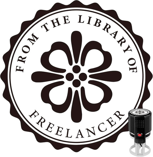 Custom Ink Stamp | Personalized Self Inking Stamp Gifts for Book Lovers, Readers, Teachers | 5 Ink Colors (Design-04)