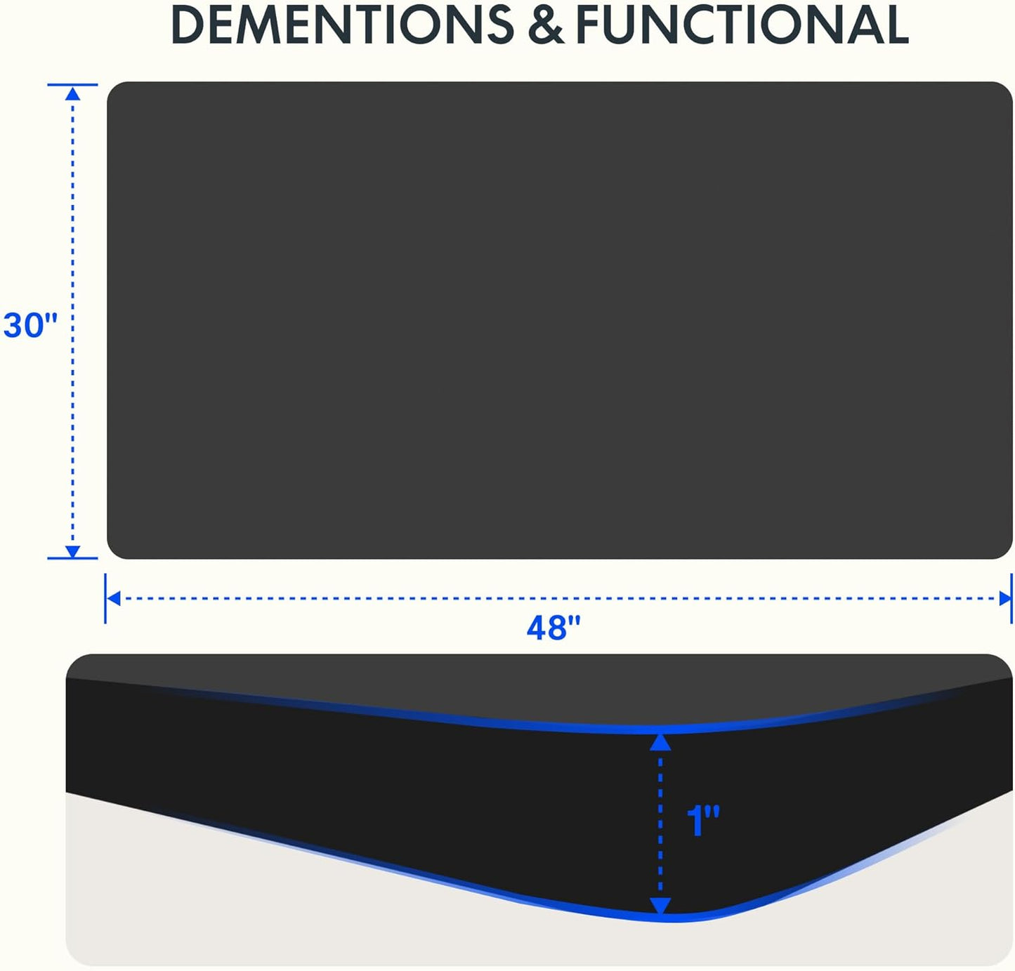 FLEXISPOT EN2 Whole-Piece Standing Desk with Clamp Power Strip, 48 x 30 Electric Stand Up Height Adjustable Desk with Cable Management (White Frame + 48" Black Top, 2 Packages)
