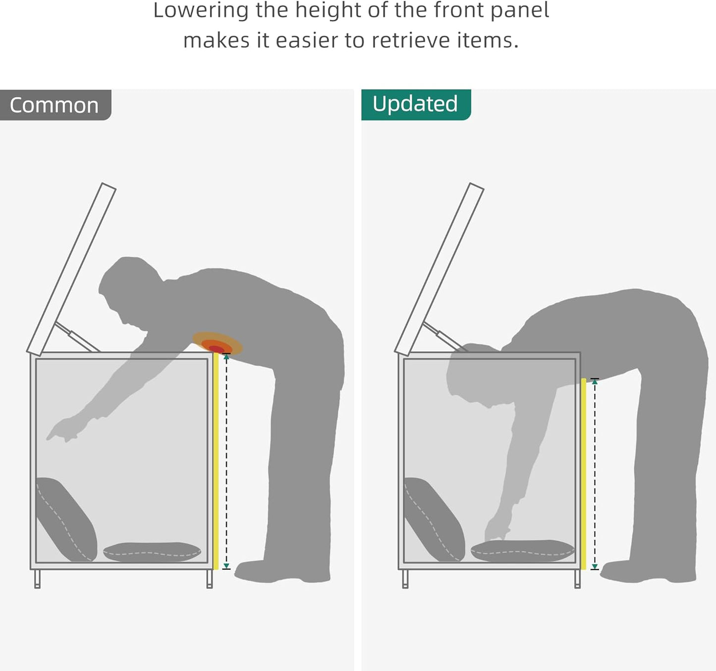 YITAHOME 260 Gallon Deck Box, XXL Wicker Outdoor Storage Box, Oversized Rattan Storage Cabinet for Patio Furniture, Cushions, Pool Storage and Garden Tools (Black)