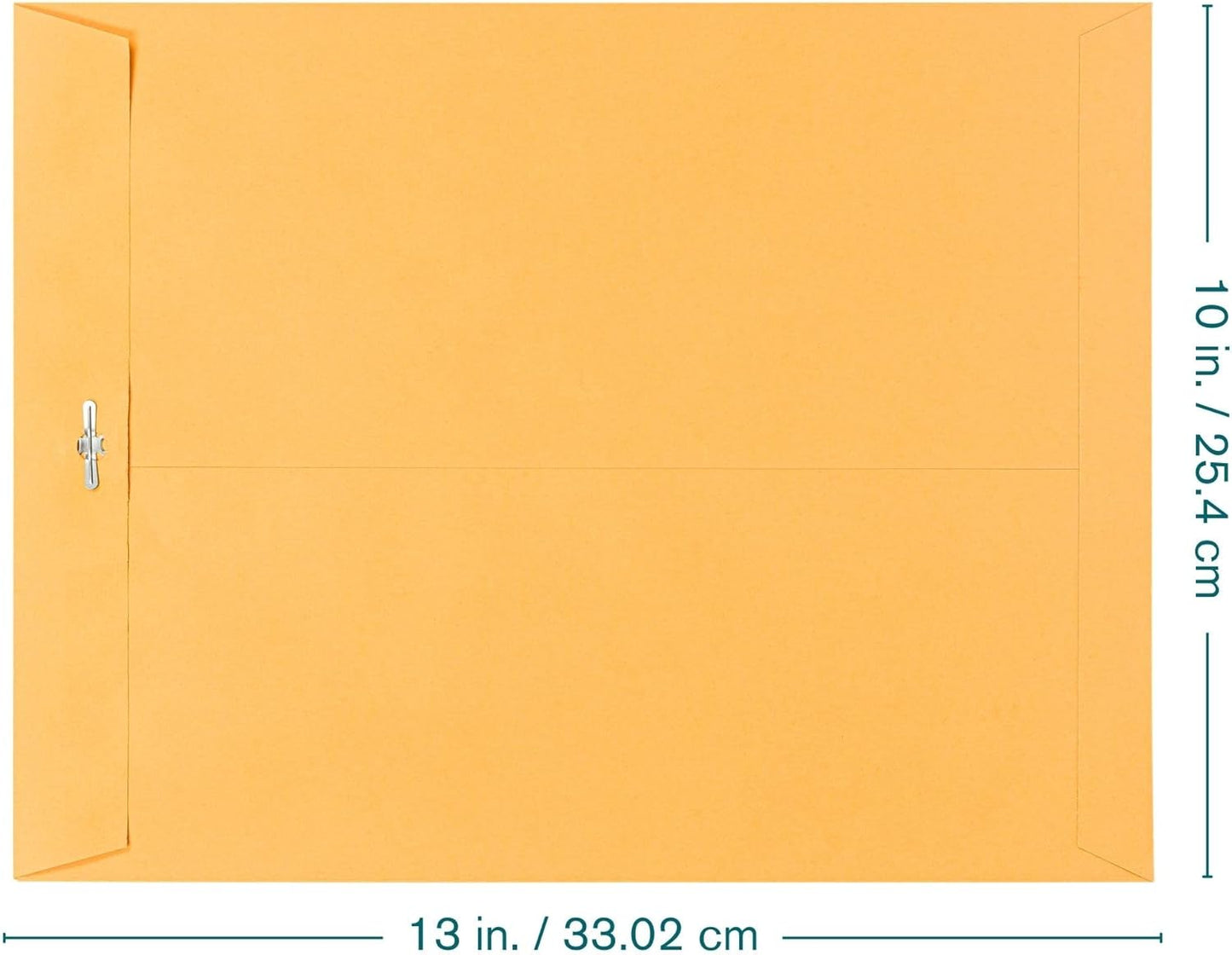 EnDoc 10 x 13 Clasp Envelopes – 100 Pack Brown Kraft Catalog Envelopes with Clasp Closure & Gummed Seal – 28lb Heavyweight Paper 10x13 inches Envelopes for Home, Office, Business, Legal or School