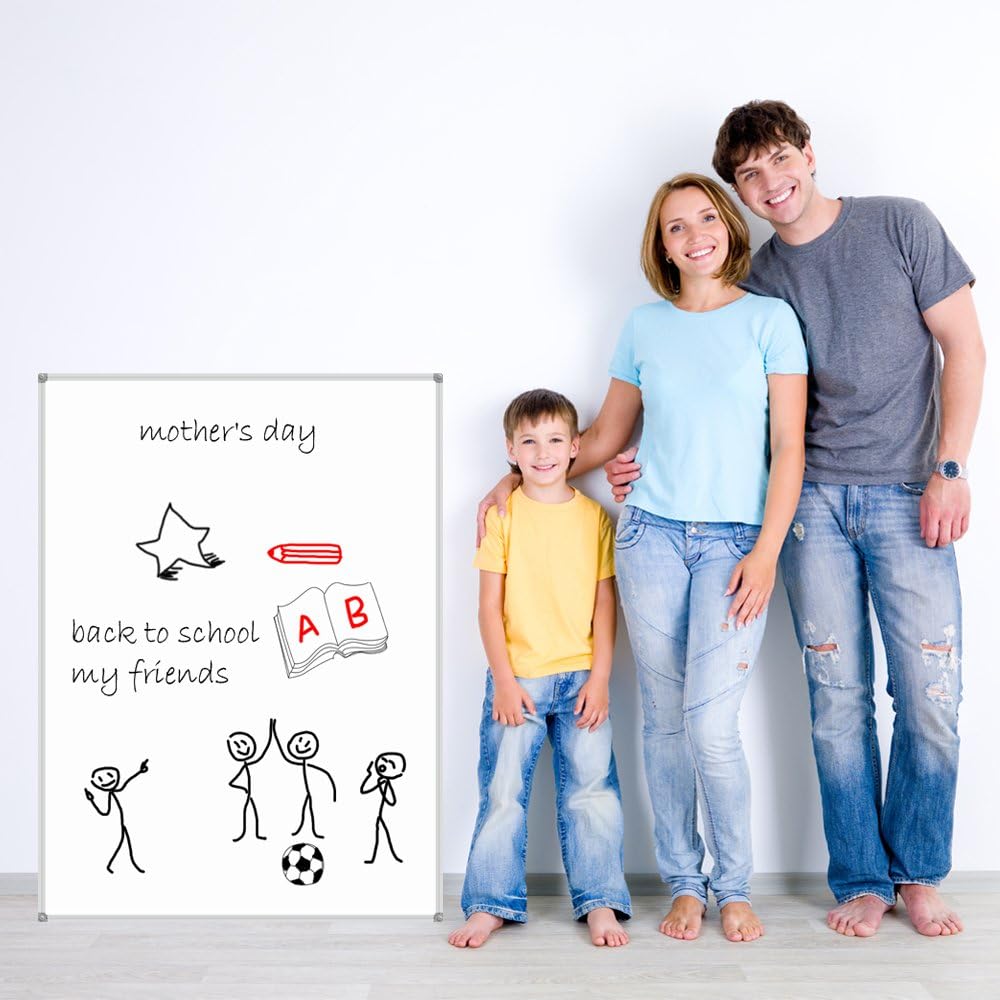 Lockways 48 x 36 Inch White Board 2 Pack | Dry Erase Boards Magnetic Whiteboard for Office School and Home