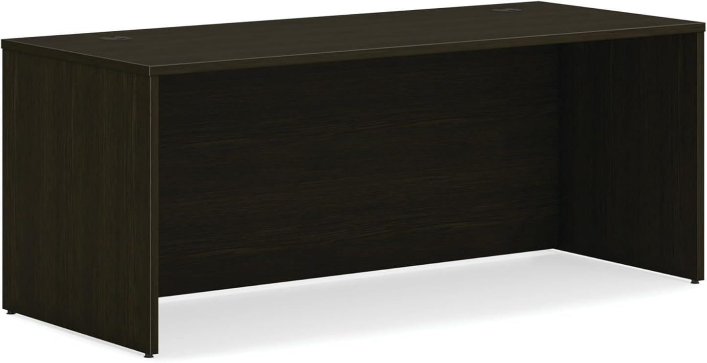 HON MOD Executive Desk 72-Inch Large Computer Desk Shell, Thick Wooden Laminate, Modern Table with Cord Management, 72" W x 30" D x 29" H, Java Oak