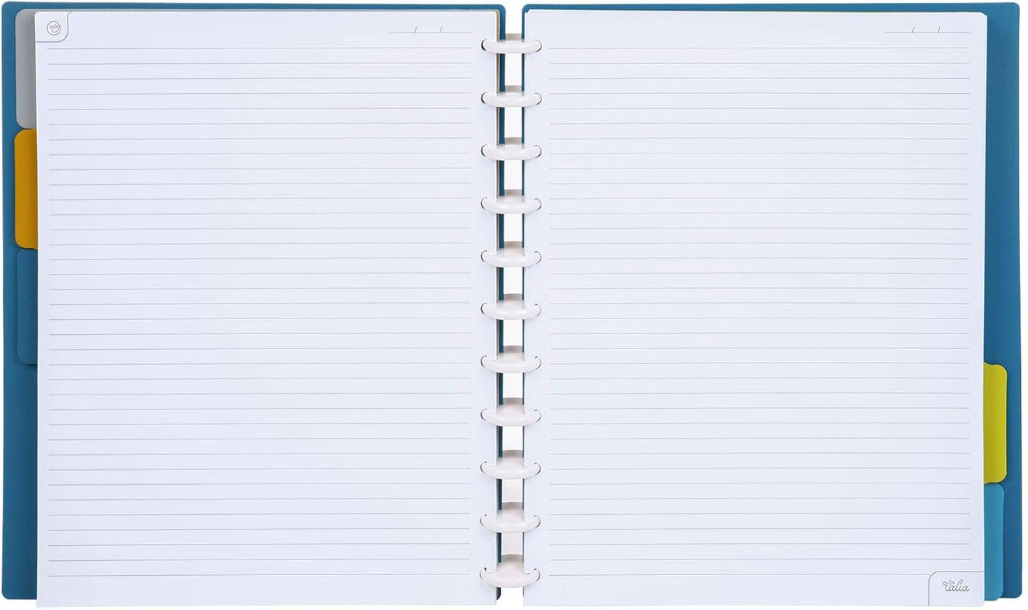 Talia Discbound Notebooks, Planner, Customizable, (Deep Lake Blue, Letter (8.5in x 11in))