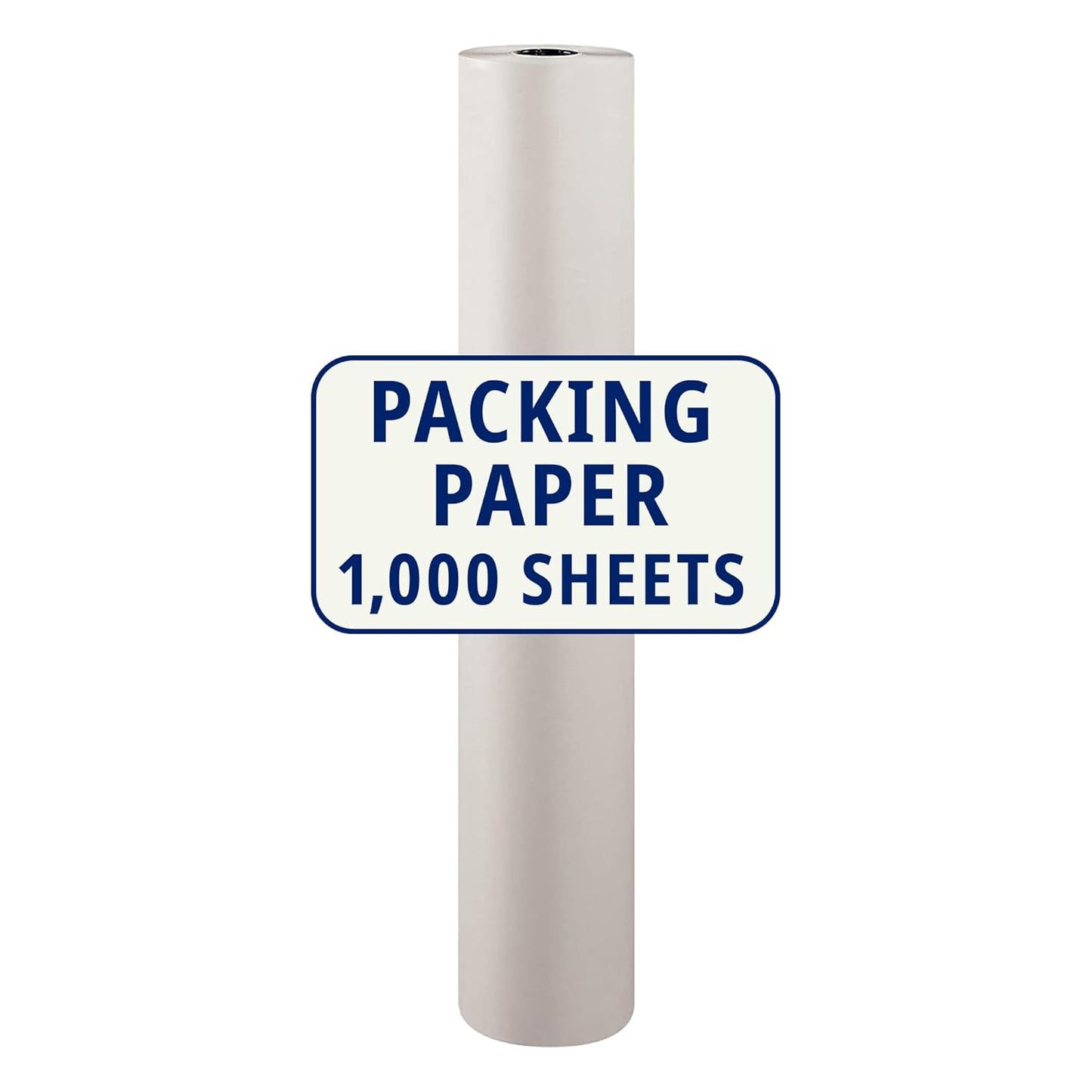 BOX USA Packing Paper Roll 1440'L x 48"W - 1,000 Sheets 17” Long Equivalent - Large White Newsprint for Shipping, Packaging, Storage and Moving Supplies