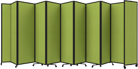 Versare Room Divider 360 Portable Wall Partition | Folding Panels | Large Freestanding Divider | Locking Wheels | Temporary Room Separator