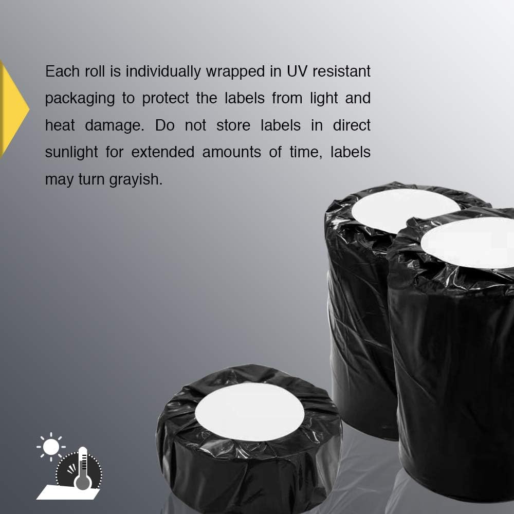 BETCKEY - 4" x 1" (102 mm x 25 mm) Multipurpose Labels Compatible with Zebra & Rollo Label Printer,Premium Adhesive & Perforated [1 Rolls, 1375 Labels]