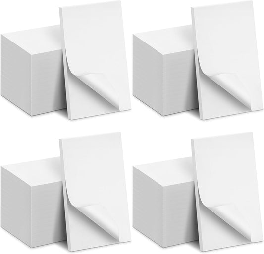 Fainne 3 x 5 Inch Paper Note Pads White Memo Pad Blank Writing Memo Scratch Paper for Waitress Waiter Book to Do Grocery List Small Notebook Restaurant Checkbook, White(90 Pack)