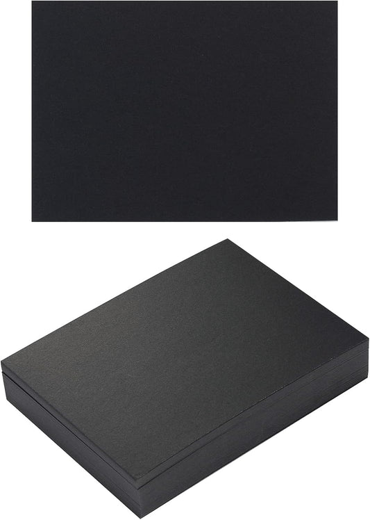 50 Sheets Blank Cardstock Paper 250 GSM Thick Heavy Cards Stock for DIY Art Projects, Card Making, Postcards, Greeting Cards, Birthday Party, Wedding Invitation (Black, 5x7 inches)