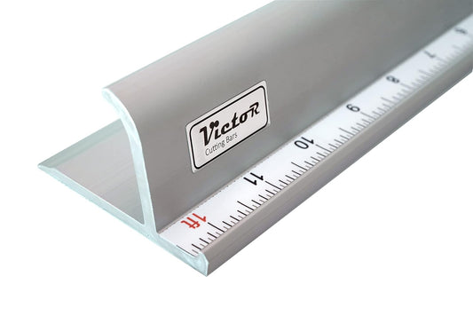 Victor 30-Inch Professional Aluminum Safety Ruler with Finger Guard Edge and Non-Slip Base - Great for Precision Cutting and Projects - Heavy-Duty Cutting Ruler for Safe Use