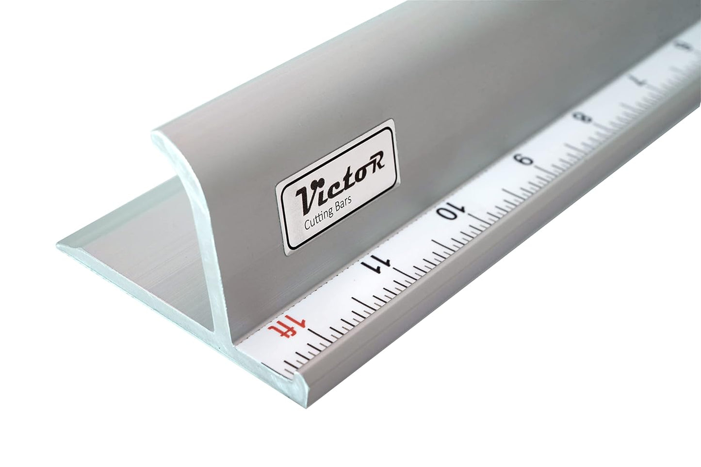 Victor 12-Inch Professional Aluminum Safety Ruler with Finger Guard Edge and Non-Slip Base - Ideal for Precision Cutting and Craft Projects - Durable Cutting Ruler for Safe Use