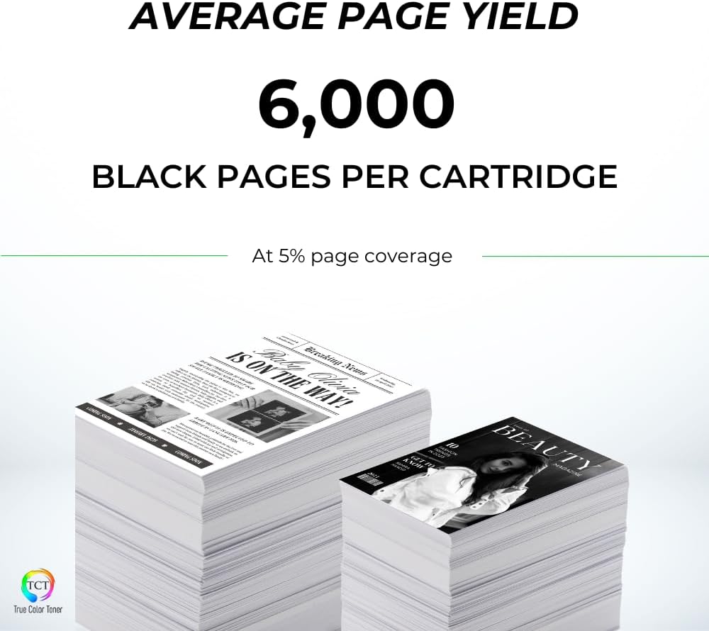 TCT LC406XL Black Ink Cartridge 2 Pack - Compatible Replacement for Brother LC406XL LC406XLBK Black High Yield Works with Brother MFC-J4335 J4345 J4535 J5855 J5955 Printers (6,000 Pages)