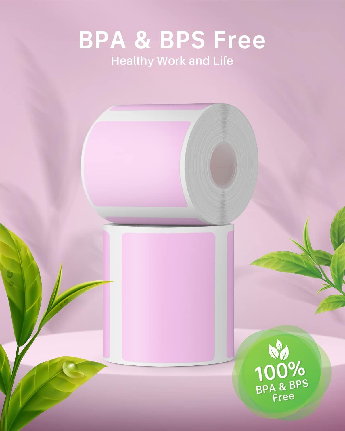 Phomemo M220 Labels,3 Roll Pink Labels for M220 M110 M108 M250 M260 M221 M200 M120 M150 Label Maker,1.57'' x 1.18''(40 x 30mm) Sticker Label for Barcode,Name,Home,Office,School