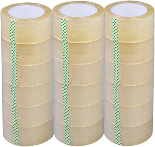 18ROLLS 1.88" X 60 Yards Clear Packing Shipping Storage Box Sealing Packaging Tape APL1268, 18 Rolls