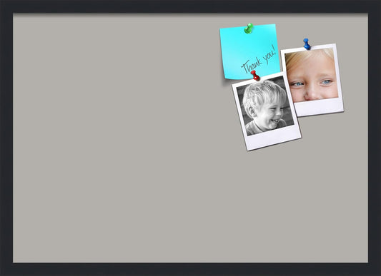 PinPix 27x19 Inch Cork Bulletin Board. This Decorative Framed Pin Board Comes with Dark Stone Design and a Satin Black Frame. Ideal for Home Office Decor or Message Board (PinPix-1808)