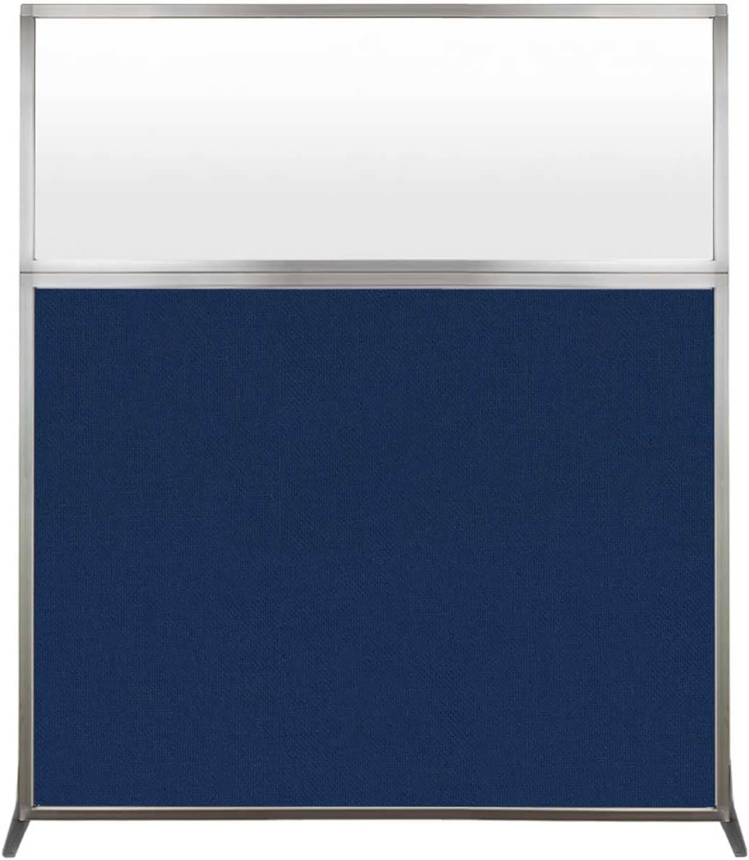 Versare Hush Screen Portable Room Divider | Workstation Wall Divider | Freestanding Privacy Hush Panels | Frosted Windows | Fabric Office Divider Screen | Great for Room Separation