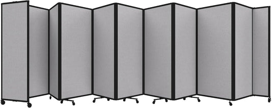 Versare Room Divider 360 Portable Wall Partition | Folding Panels | Large Freestanding Divider | Locking Wheels | Temporary Room Separator